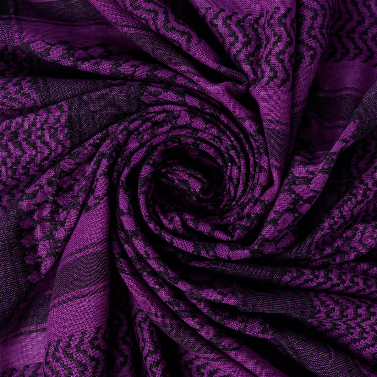 Palästinensertuch Shemagh Kufiya in Schwarz Lila