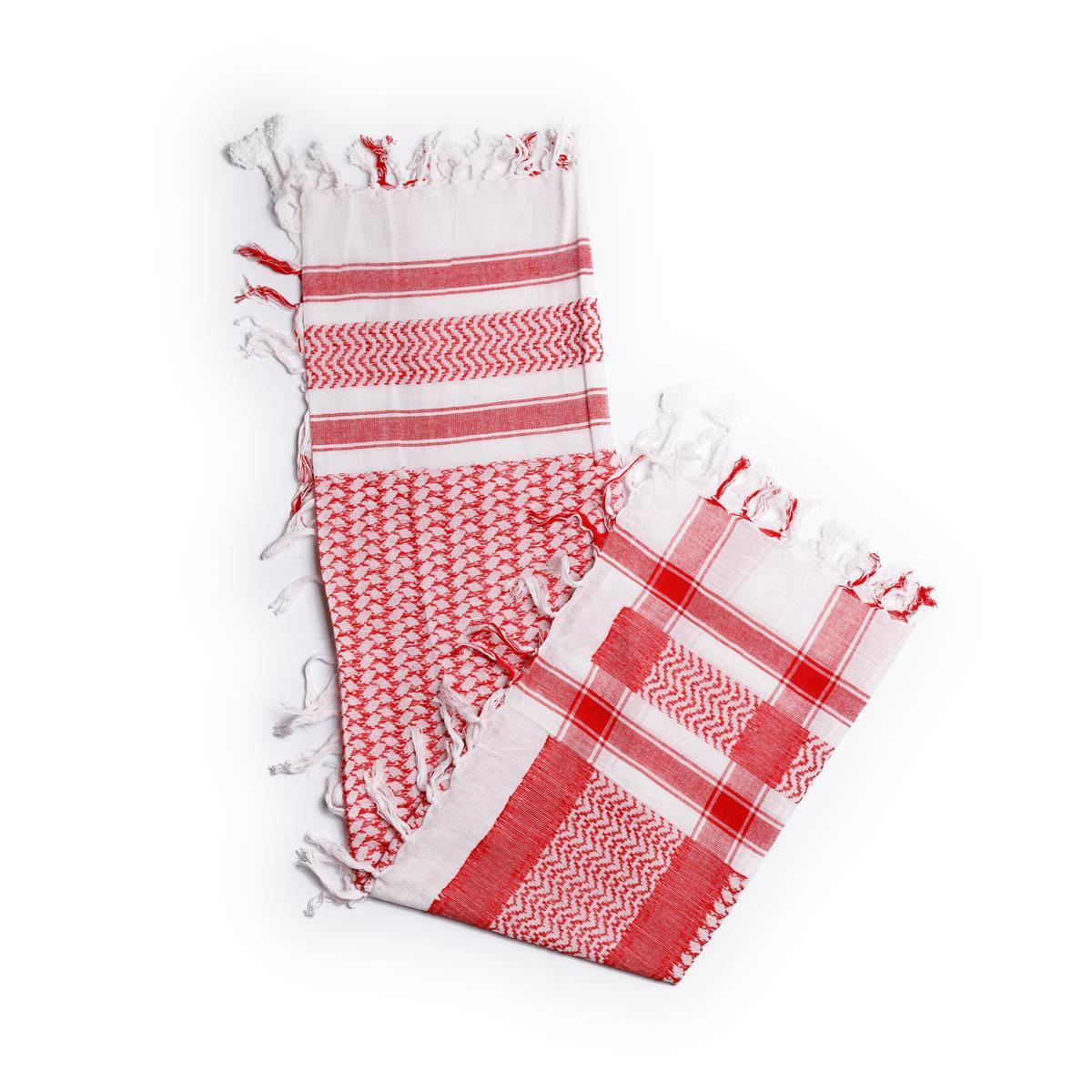 Palästinensertuch Shemagh Kufiya 3er Set in Schwarz Weiß Rot Türkis