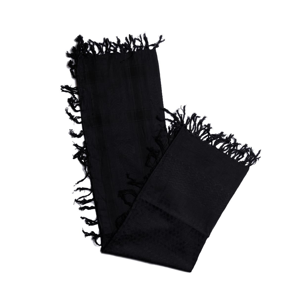 Palästinensertuch Shemagh Kufiya in Schwarz Schwarz