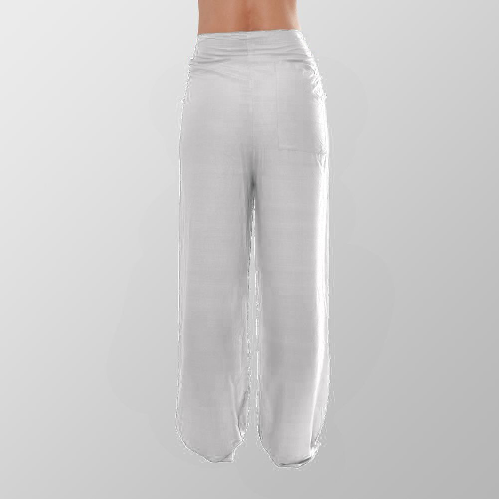 Weiße Unisex Yoga Baumwoll Hosen