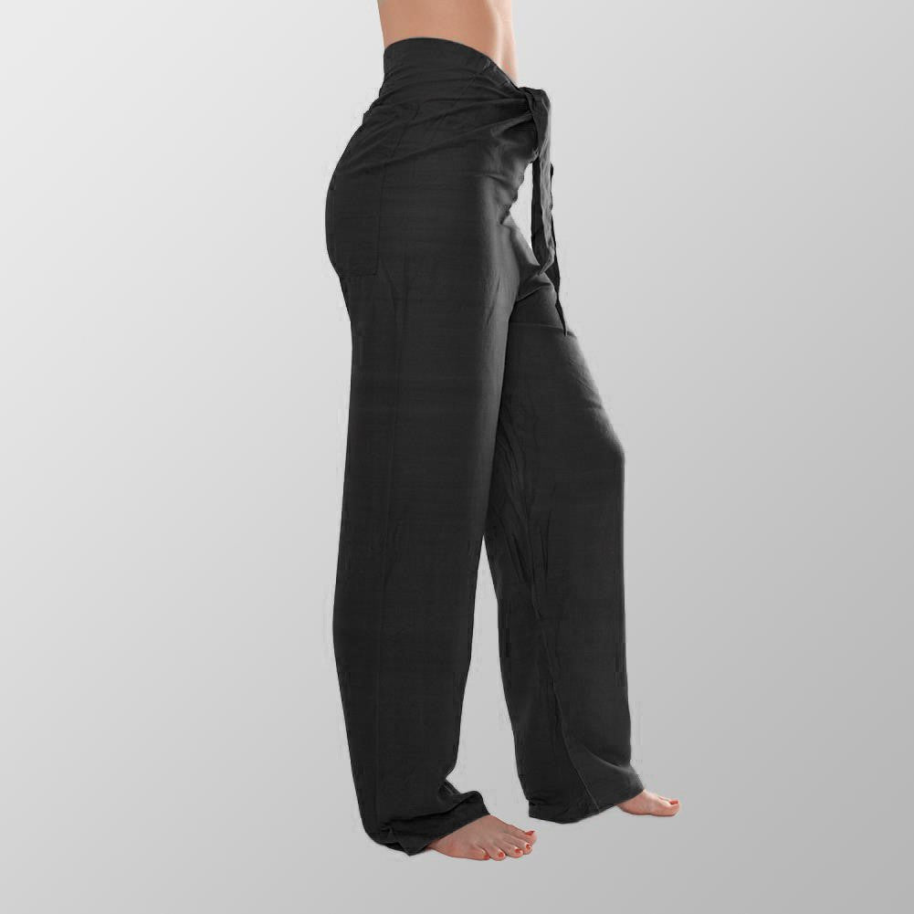 Schwarze Premium Unisex Yoga Baumwoll Hosen