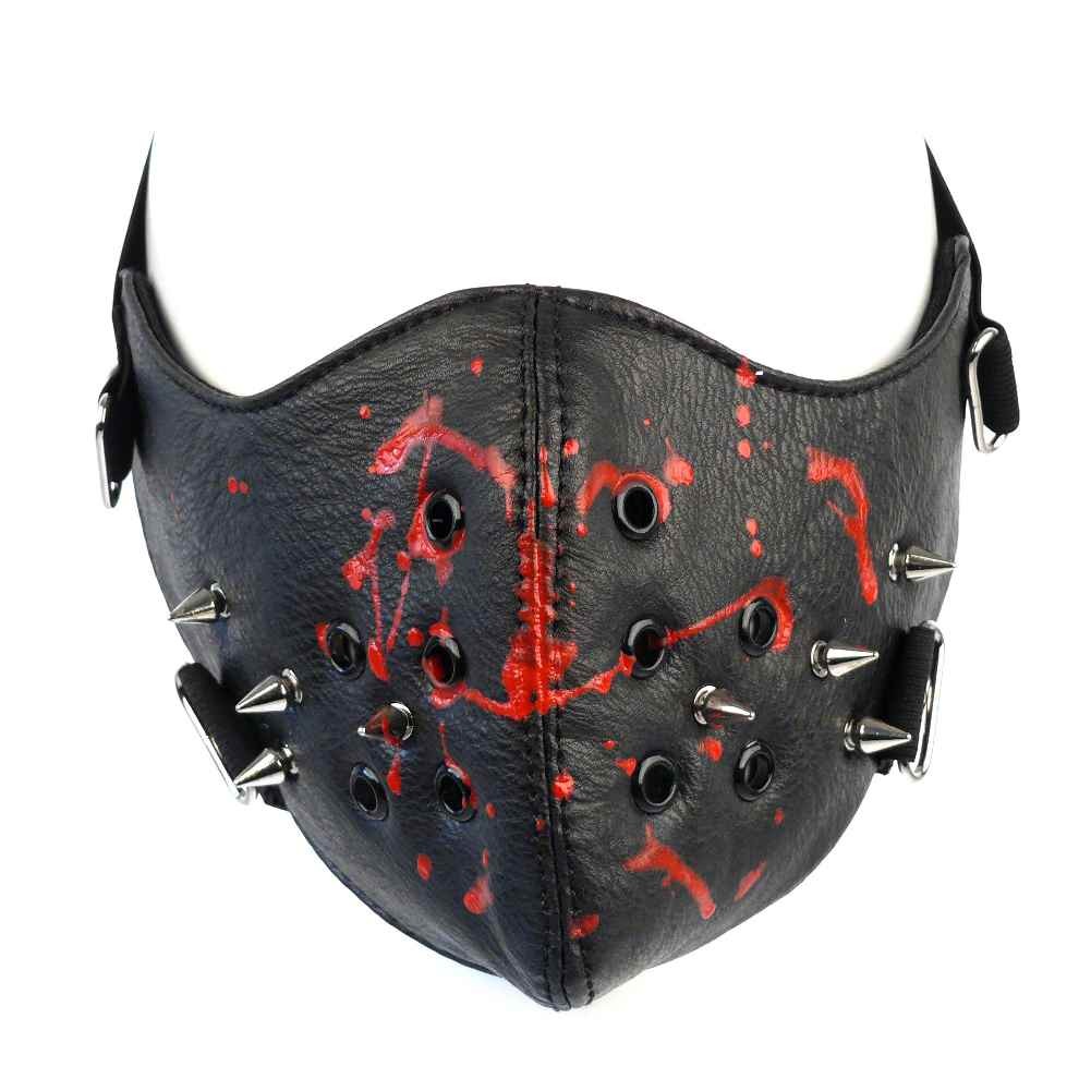 Halbmaske mit Spikes Blood Shot