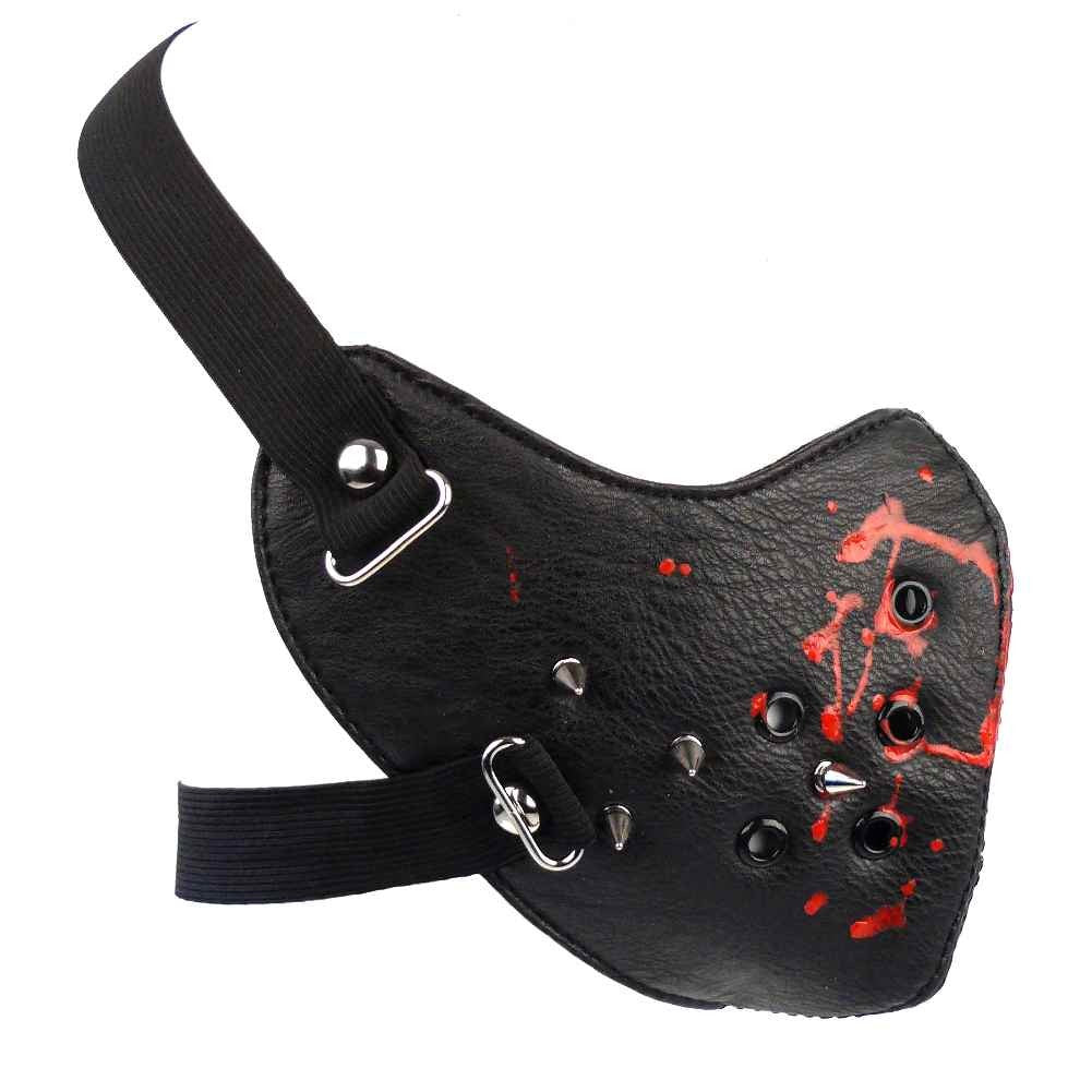 Halbmaske mit Spikes Blood Shot