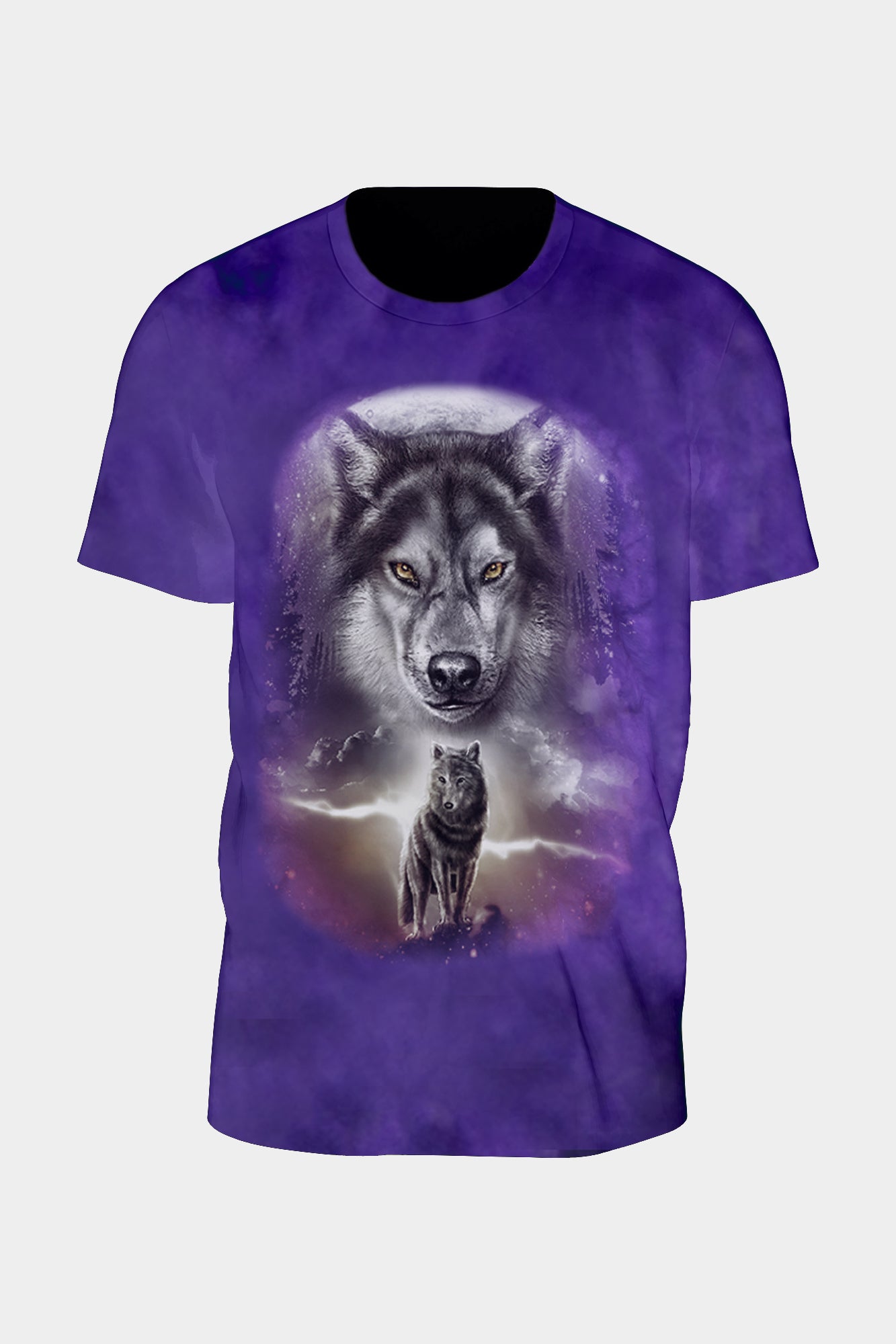 Wild Clothing Tie-Dye Lila Wolf T-Shirt
