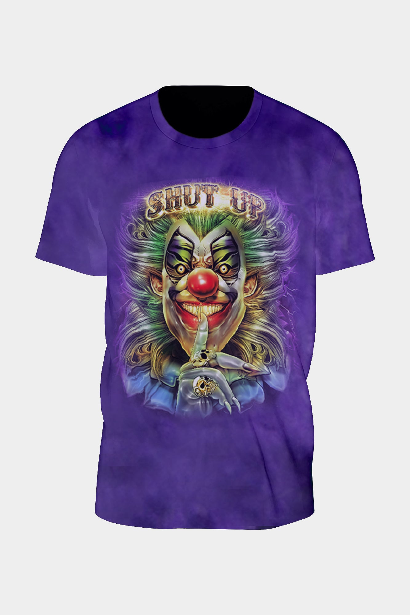 Wild Clothing Tie-Dye Lila Shut-up Joker T-Shirt