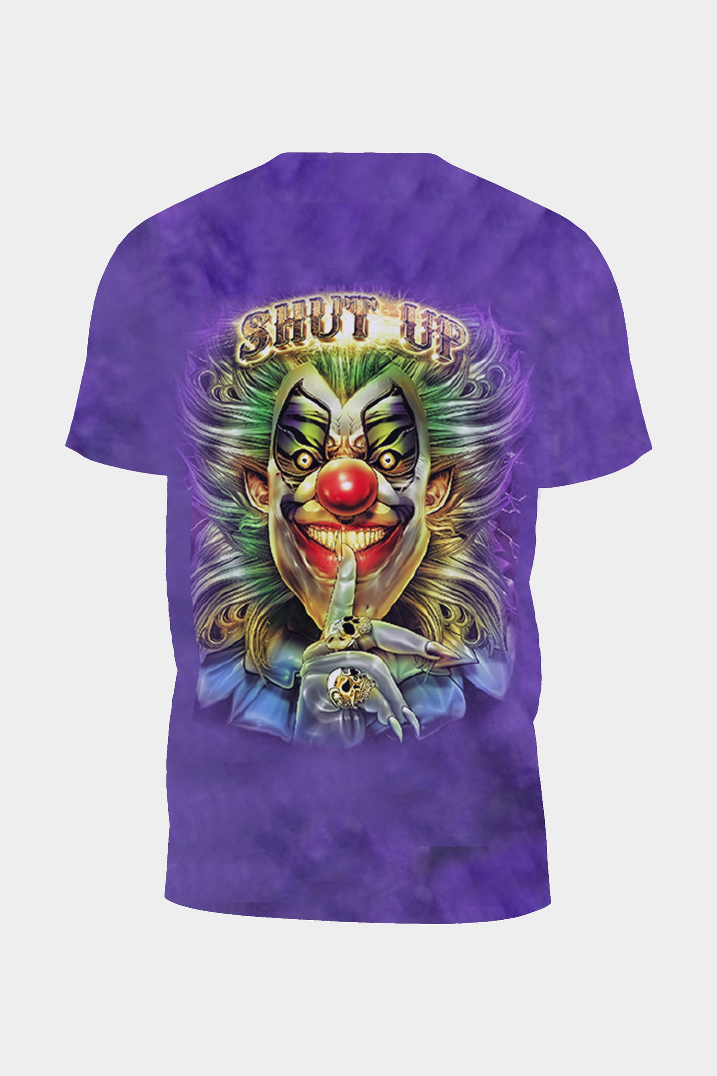 Wild Clothing Tie-Dye Lila Shut-up Joker T-Shirt