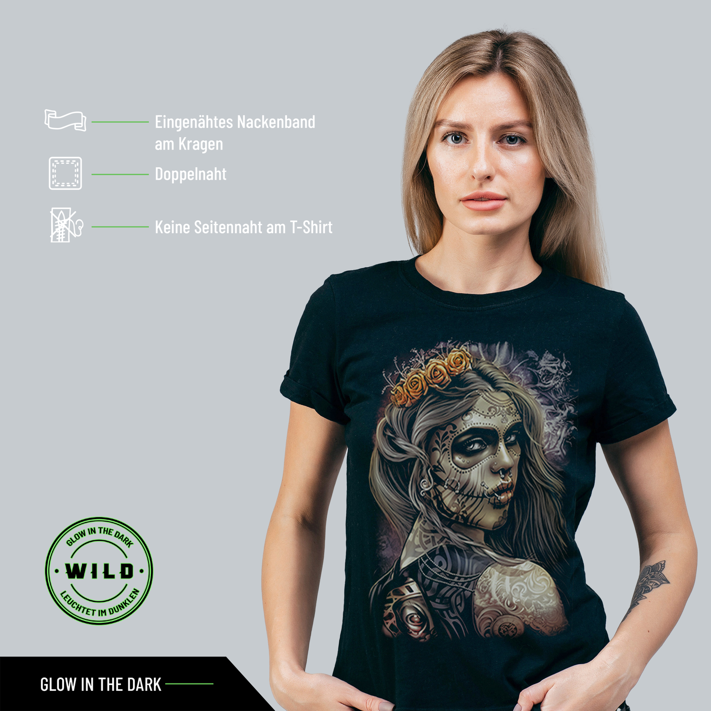 Wild Clothing Dunkle Prinzessin mit Piercings und Tattoo T-Shirt