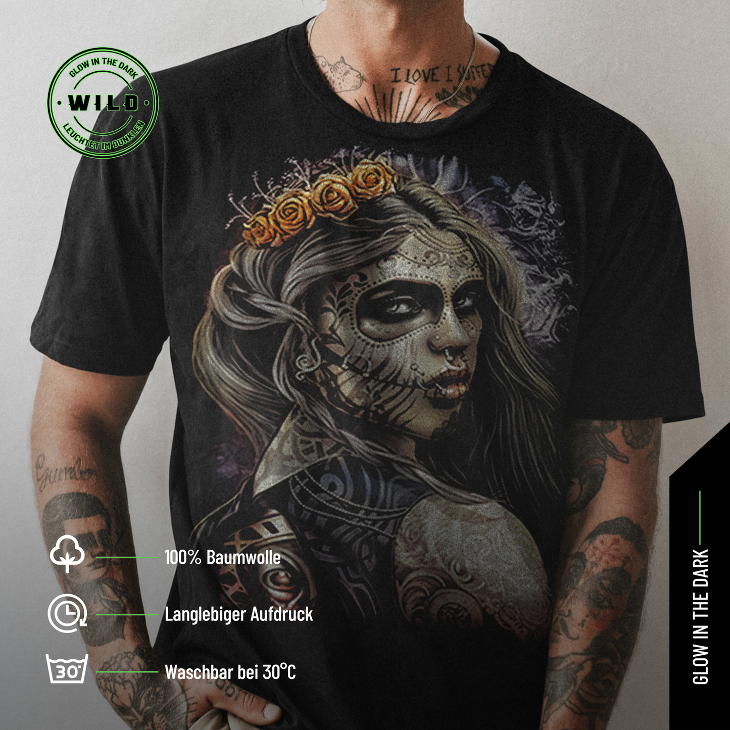 Wild Clothing Dunkle Prinzessin mit Piercings und Tattoo T-Shirt