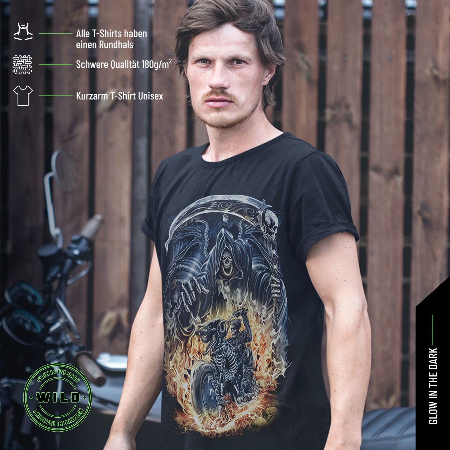 Wild Clothing Raser Death Biker T-Shirt