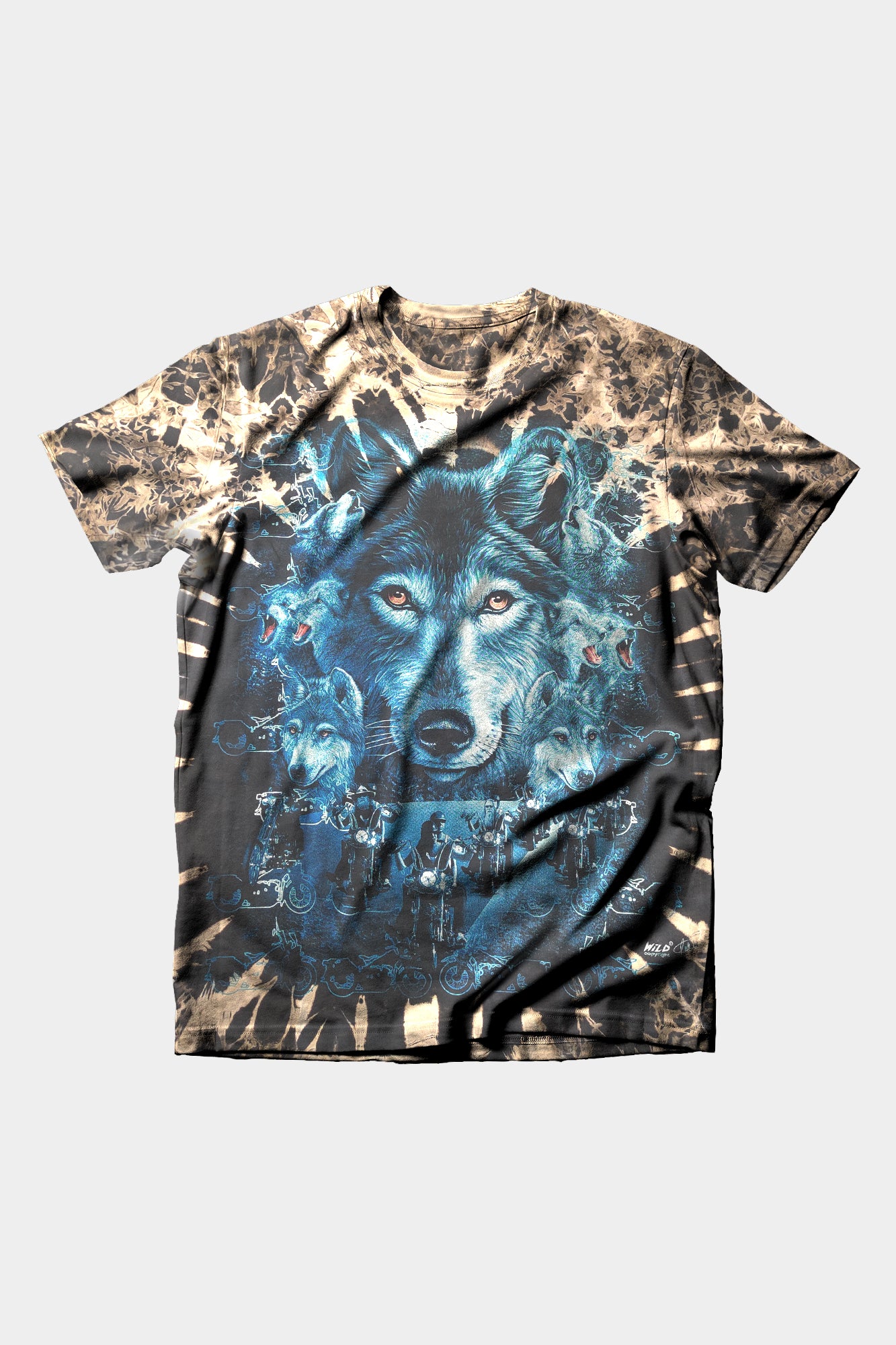 Wild Clothing Wolfsrudel Biker-Gang Tie-Dye T-Shirt