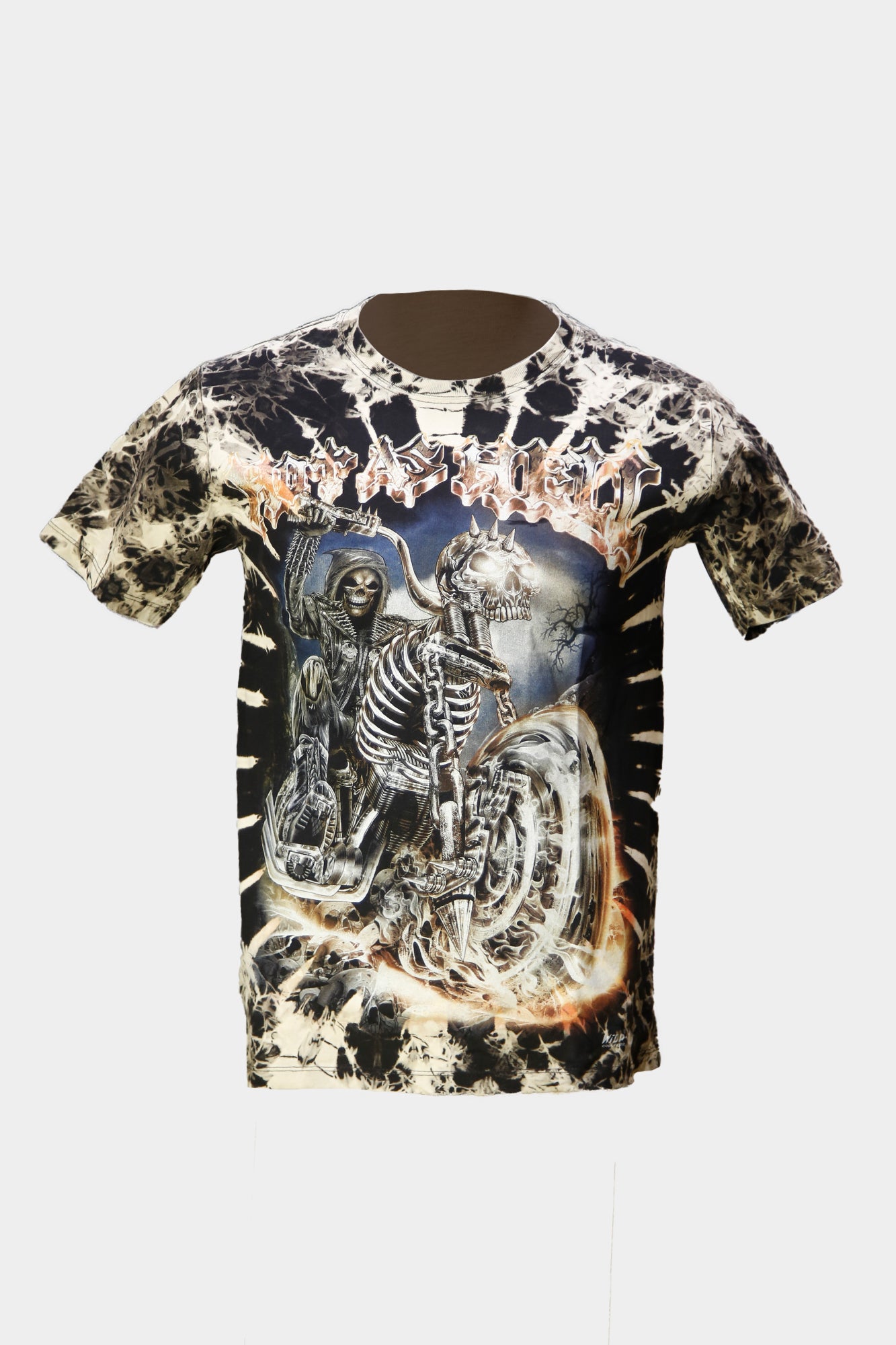 Wild Clothing Heiß wie die Hölle Totenkopf-Biker Tie-Dye T-Shirt