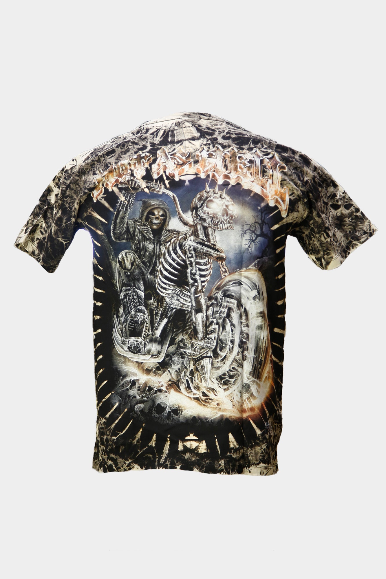 Wild Clothing Heiß wie die Hölle Totenkopf-Biker Tie-Dye T-Shirt