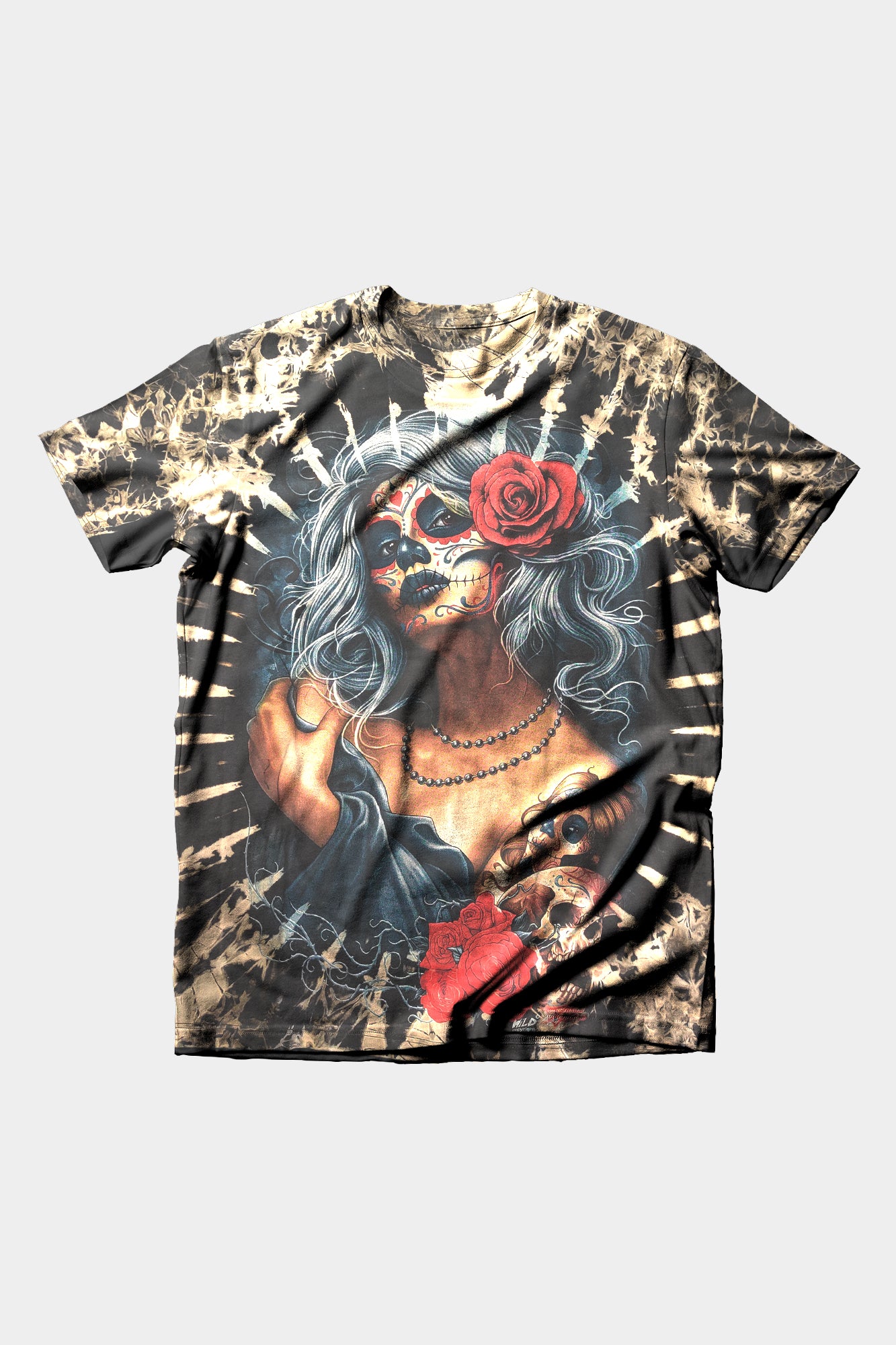 Wild Clothing Tie-Dye mit Tag des Todes La Catrina T-Shirt