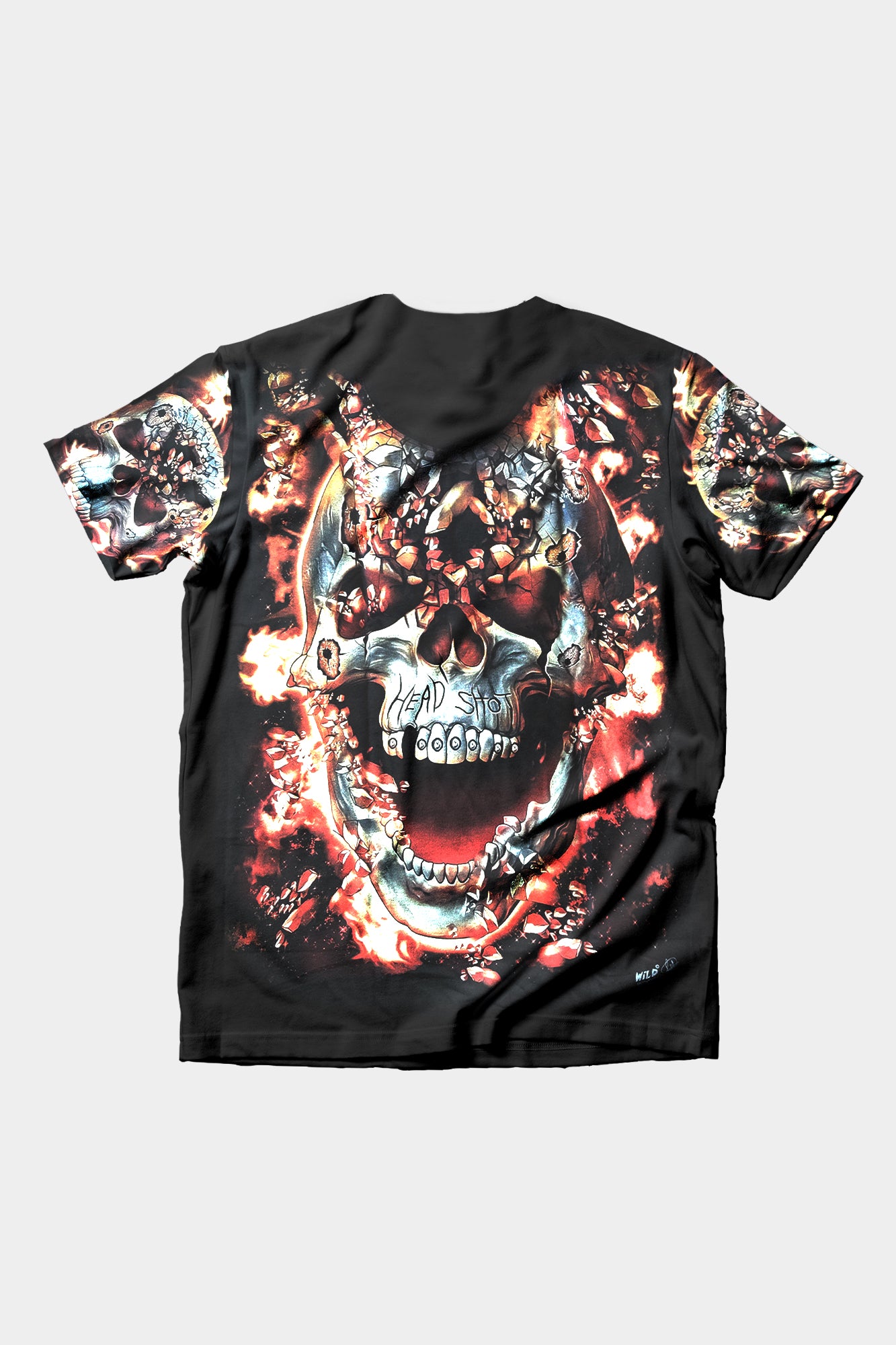 Wild Clothing Head shot Totenkopf Vollausdruck T-Shirt