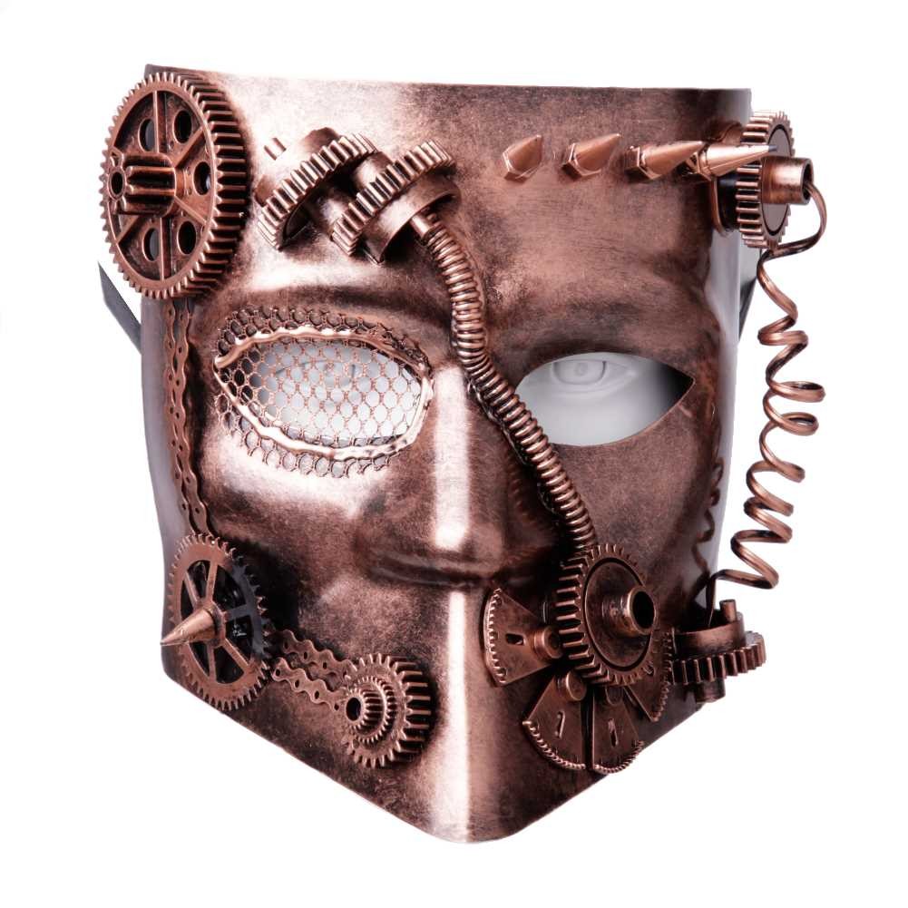 Venezianische Kupfer Steampunk Maske