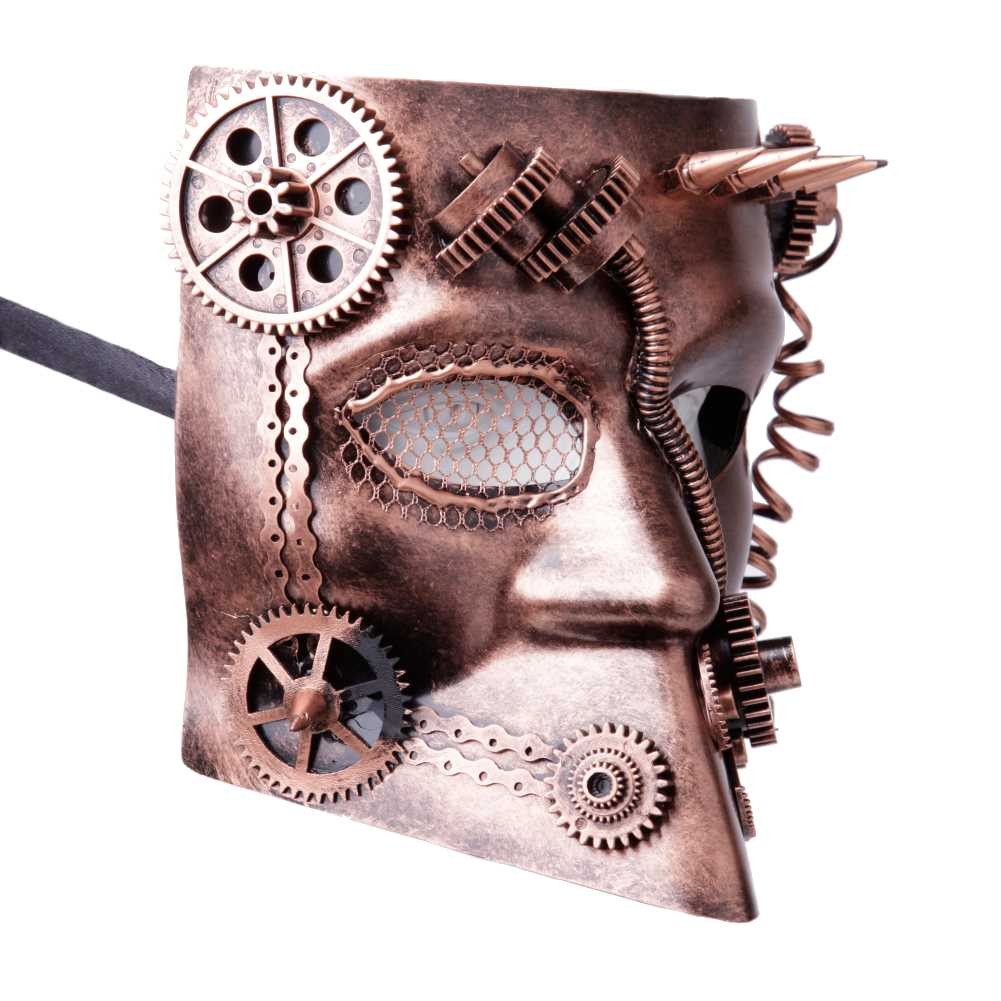 Venezianische Kupfer Steampunk Maske