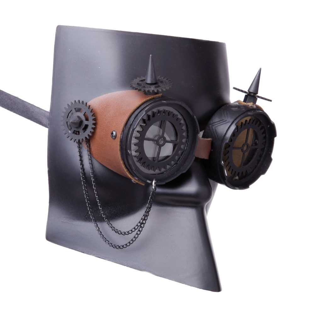 Venezianische Steampunk Maske Black Ball