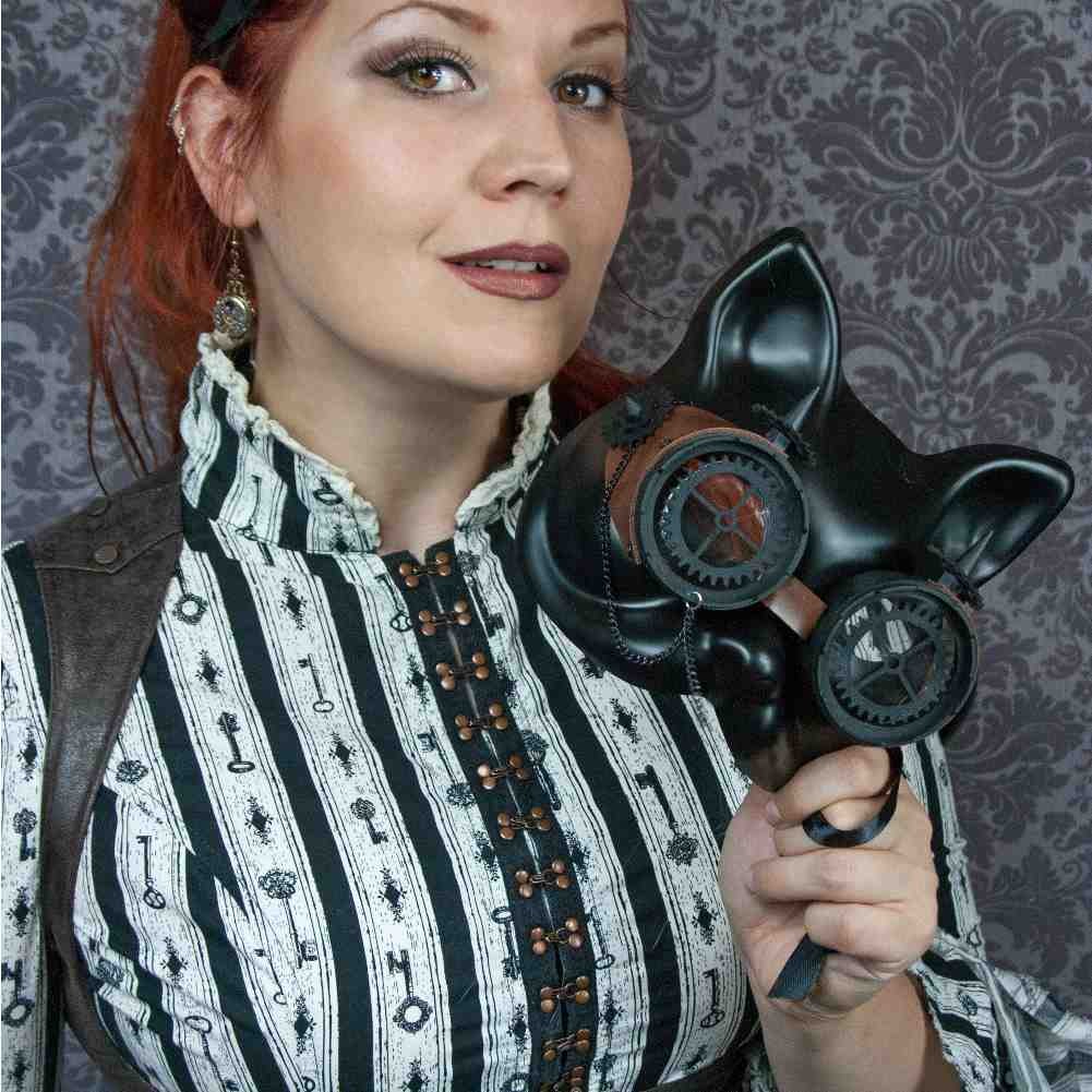 Endzeit The Cat Steampunk Maske