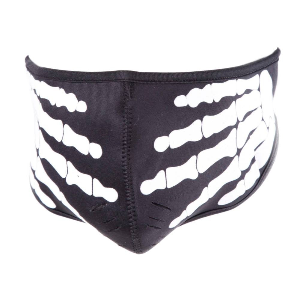 Neopren Biker Halbmaske Skelett Hände