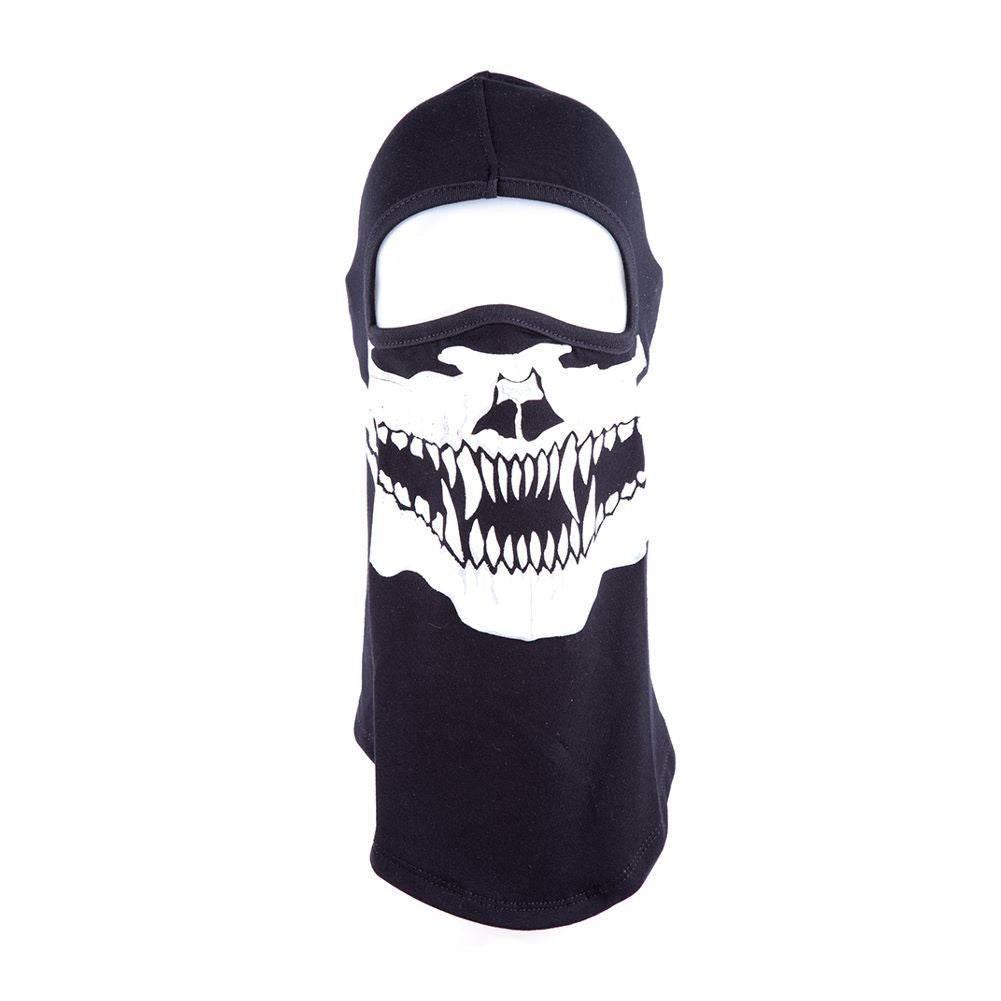Raubtier Totenschädel Biker Sturrmmaske mit Hochwertigem Aufdruck