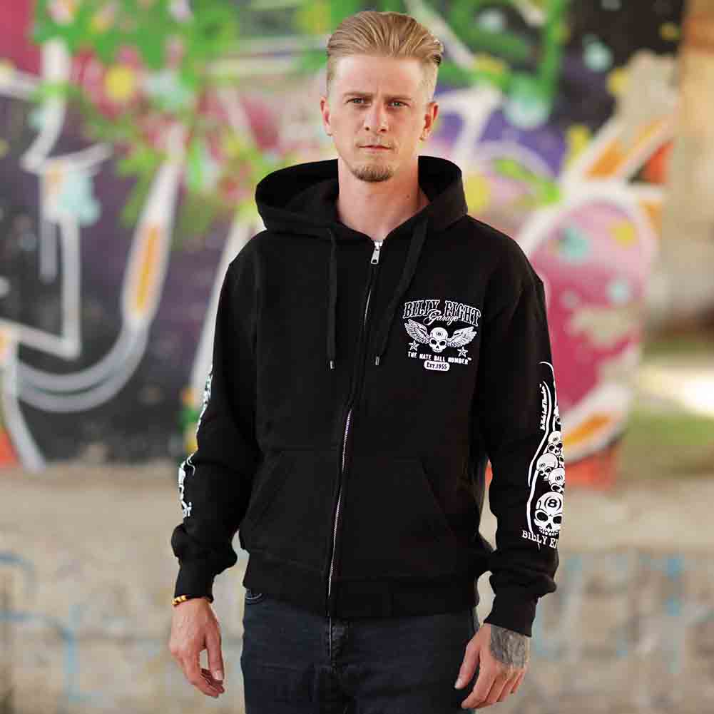 Billy Eight Kapuzenjacke Unisex Inky Fool Logo