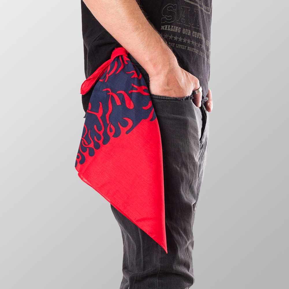 Bandana Halstuch Rot Flammen 55 cm x 55 cm