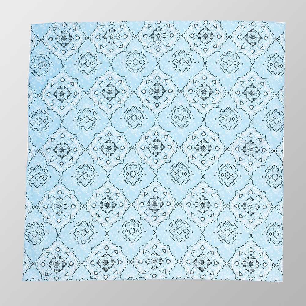 Bandana Halstuch Hellblau Paisley 55 cm x 55 cm
