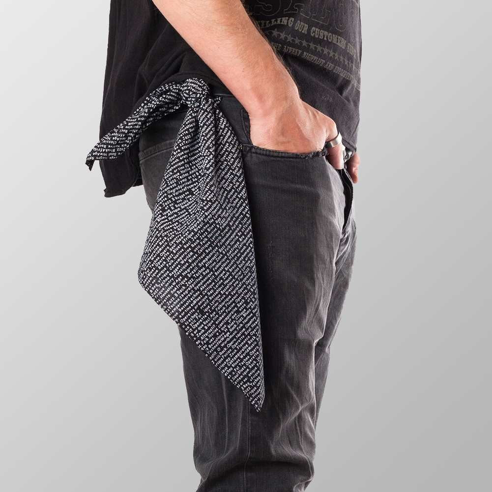 Bandana Halstuch Schwarz Liebes Gedicht 55 cm x 55 cm