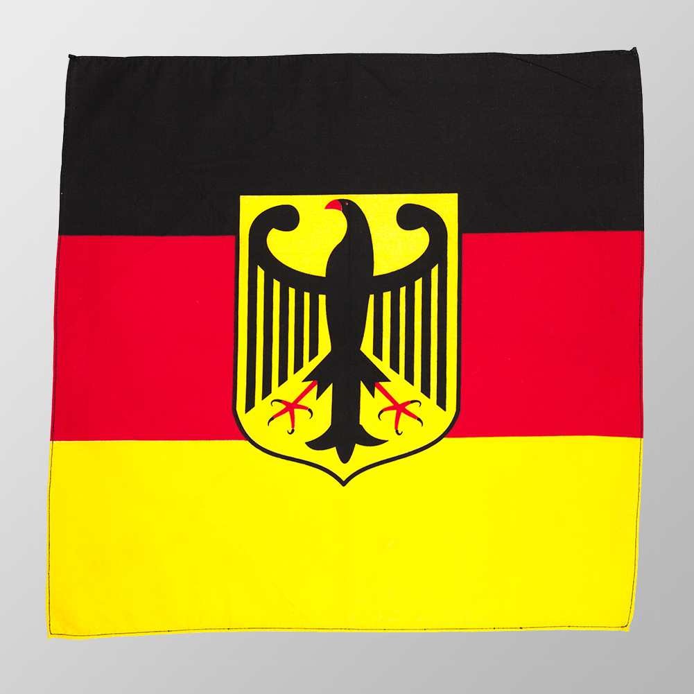 Bandana Halstuch Multicolor Deutschland Flagge mit Adler 55 cm x 55 cm