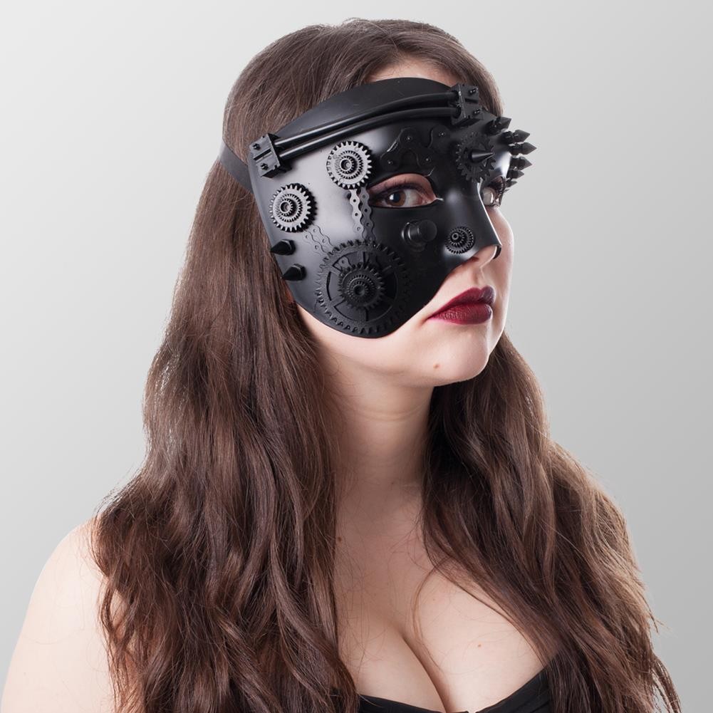 Halb Gesichts Steampunk Maske
