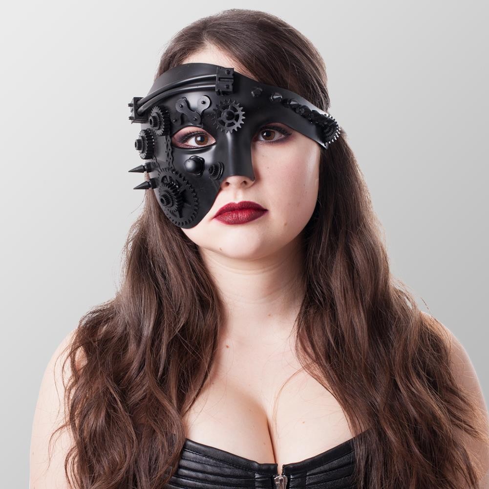 Halb Gesichts Steampunk Maske