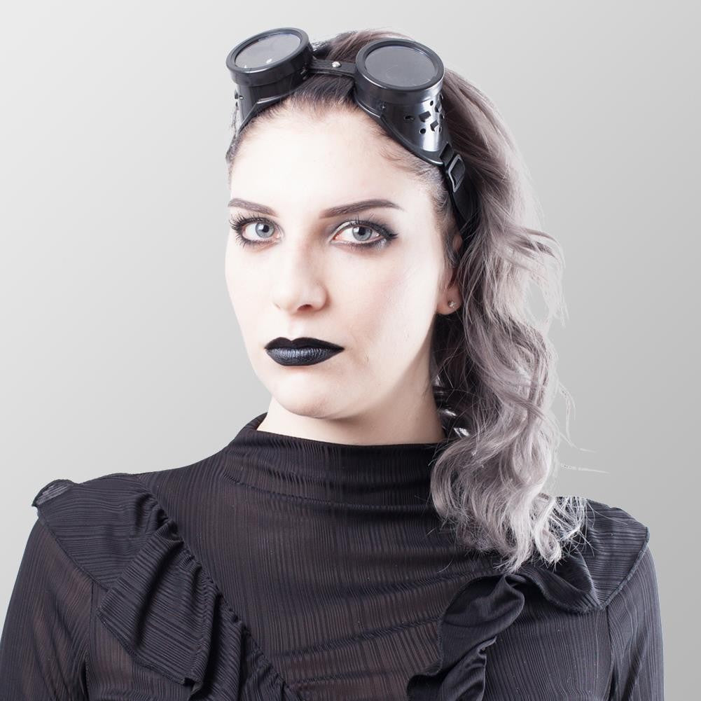 Steampunk Brillen mit Löchern auf beiden Seiten