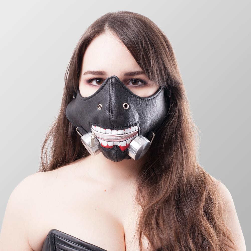 Leatherette Cosplay Mundmaske Kaneki