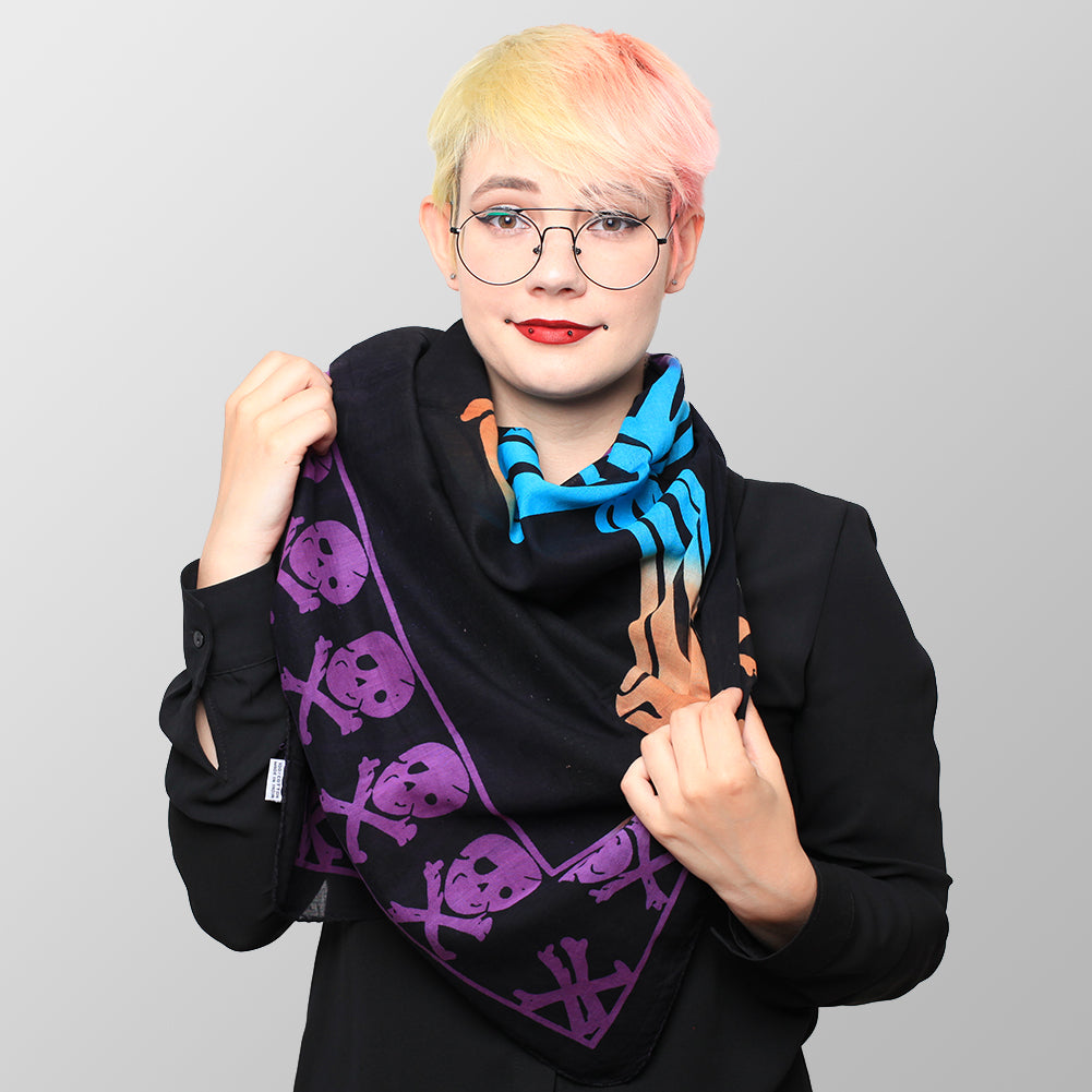 Baumwolltuch mit Piraten Muster in Farben Explosion