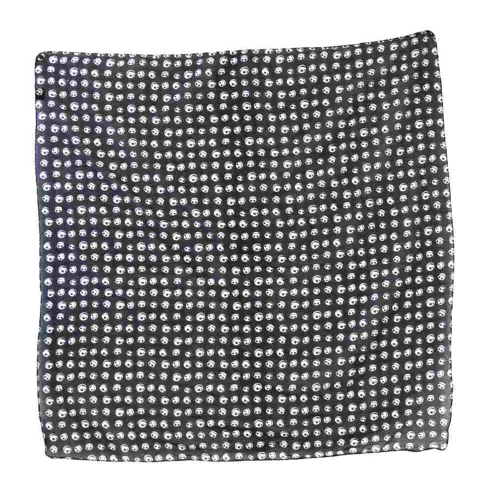 Baumwolltuch miit TNBC Jack Face Muster in Schwarz