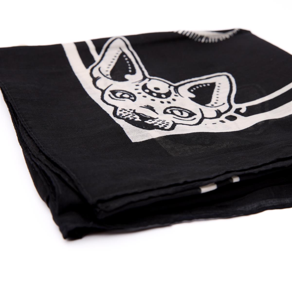 Baumwolltuch Premium mit Ouija Muster in Schwarz Weiß