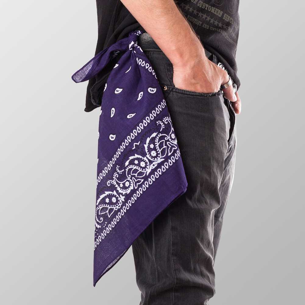 Bandana Halstuch Lila Paisley 55 cm x 55 cm