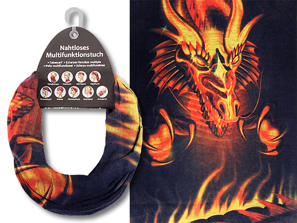 Flammen Drache Multifunktionsschal