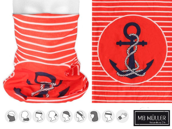 Ahoi Seemanns Anker Design Multifunktionstuch