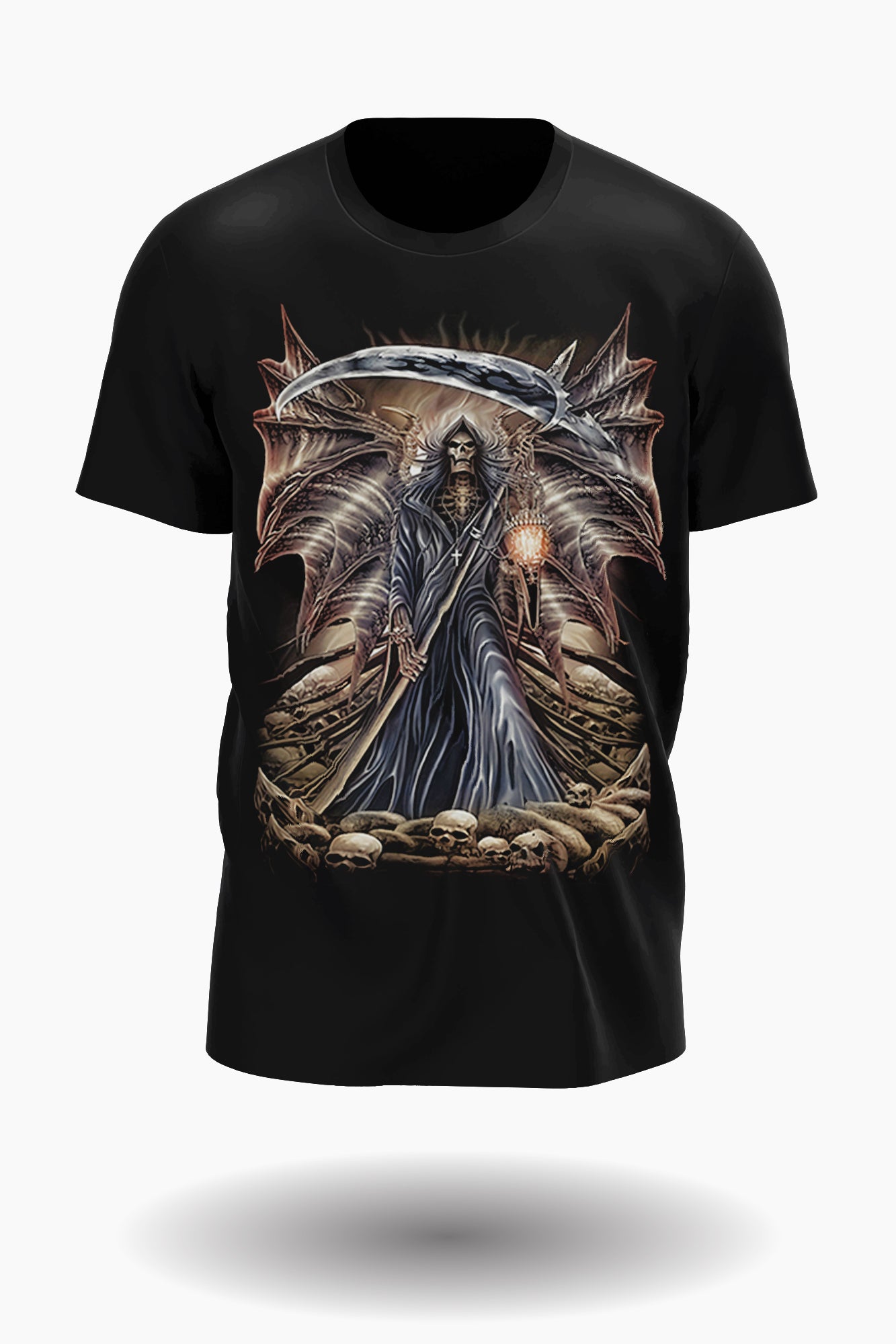 Wild Clothing Totenkopf Seelenfänger und Drachen T-Shirt