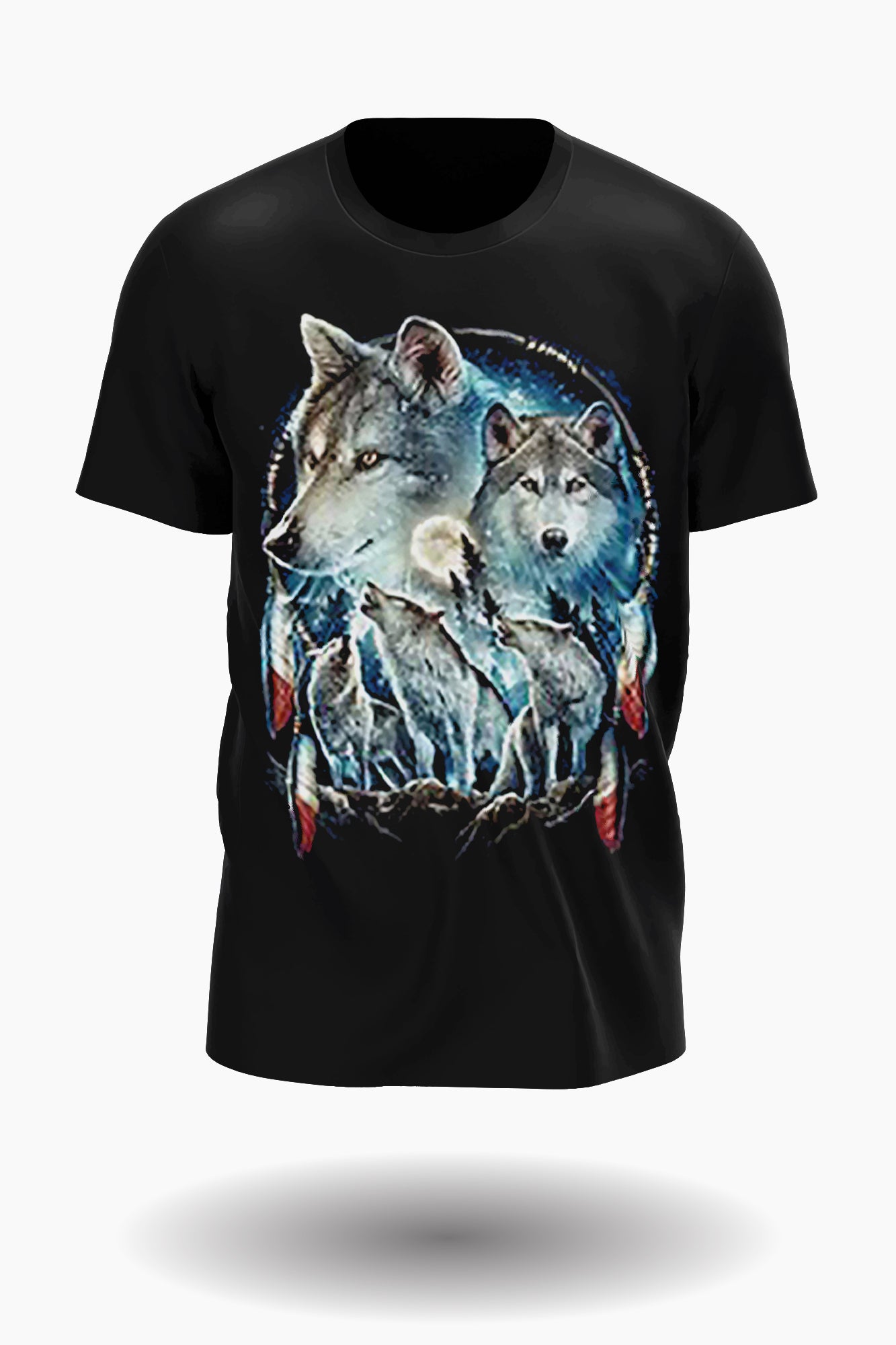 Wild Clothing Wolfrudel mit Dreamcatcher im Native American Style T-Shirt