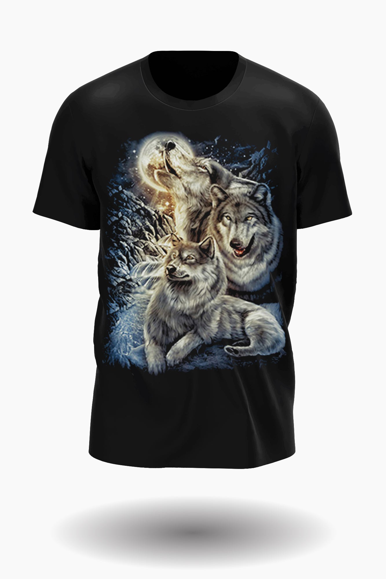 Wild Clothing Leitwolf in der Nacht im Mondlicht T-Shirt