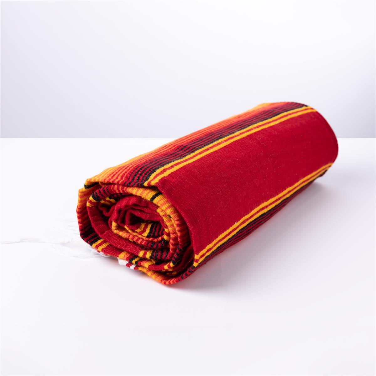 Feuer Rote Orignal Gestreifte Sarape Decke