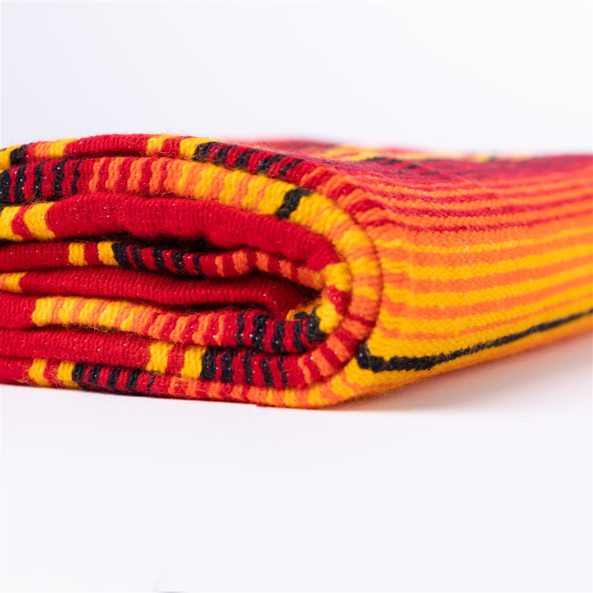 Feuer Rote Orignal Gestreifte Sarape Decke