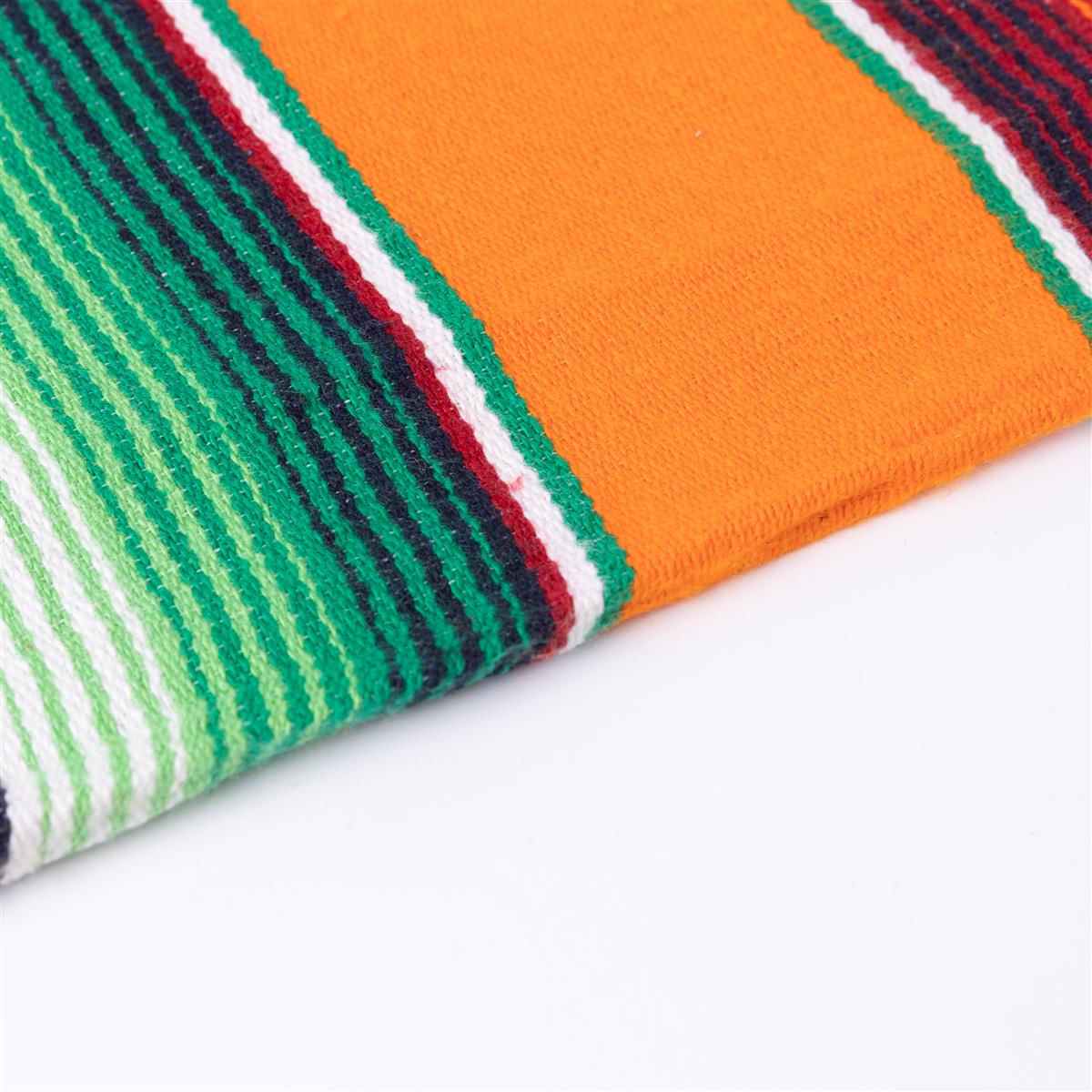Mexikanische Handgewebte Sarape Fair Trade Decke in Orange Tönen
