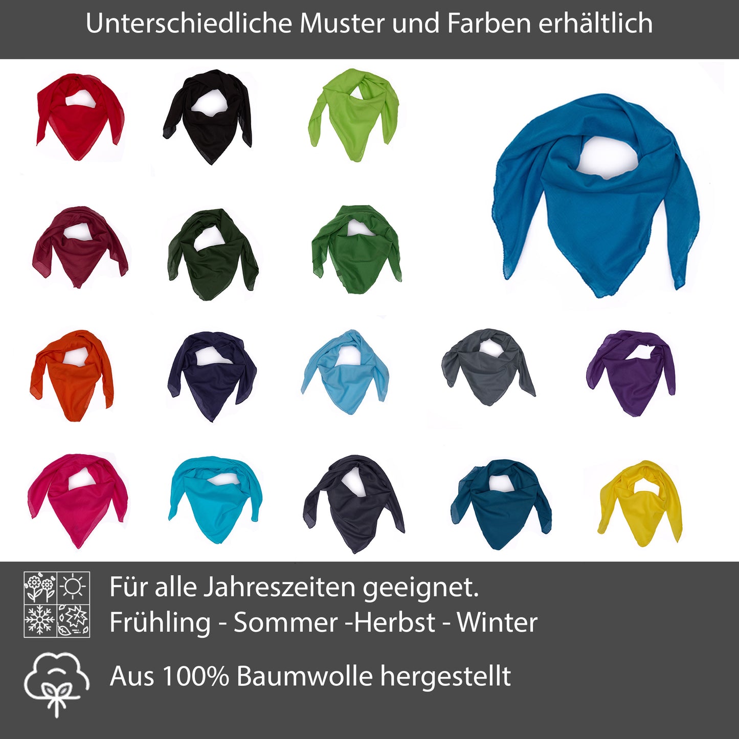 Baumwolltuch Dunkelgrün Uni