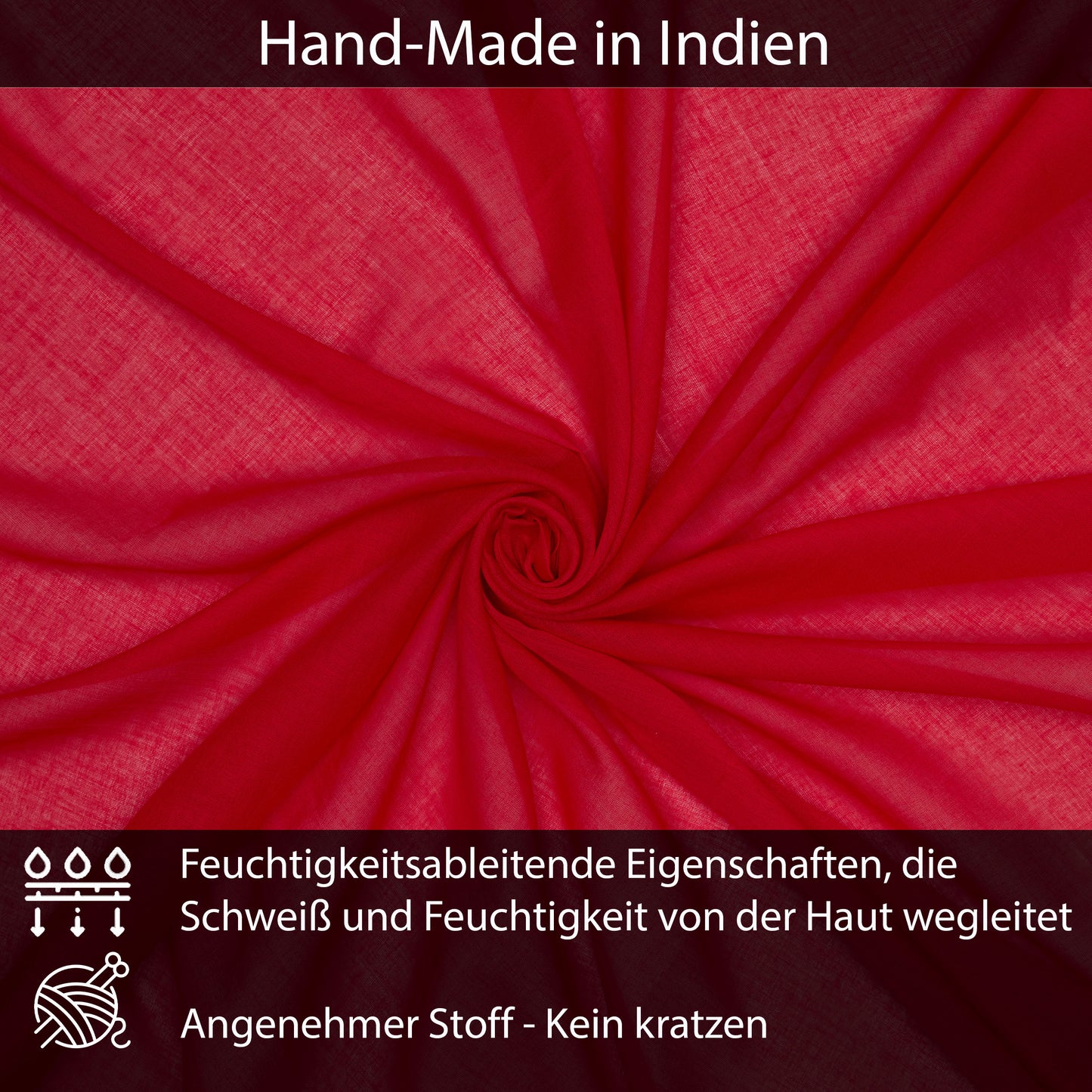 Baumwolltuch Rot Uni