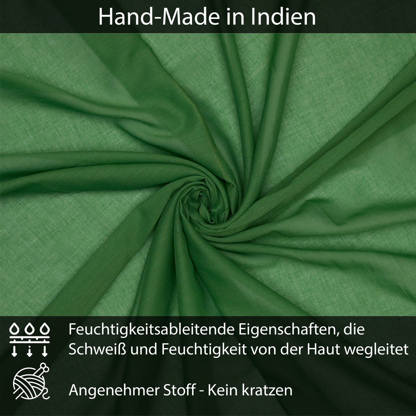 Baumwolltuch Grün Uni