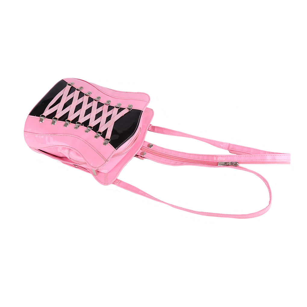 Rucksack Korsett pink lack