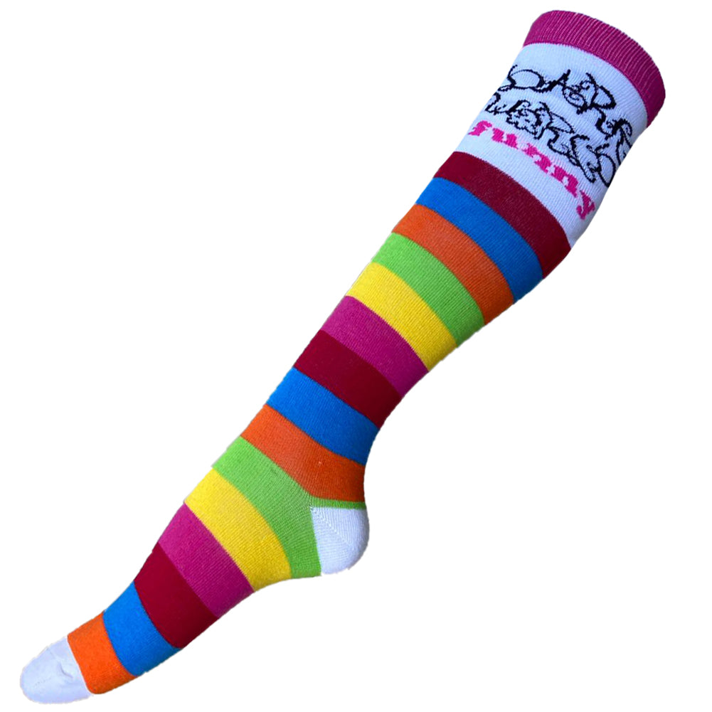 Monster Regenbogen Socken Gestreift Einheitsgröße